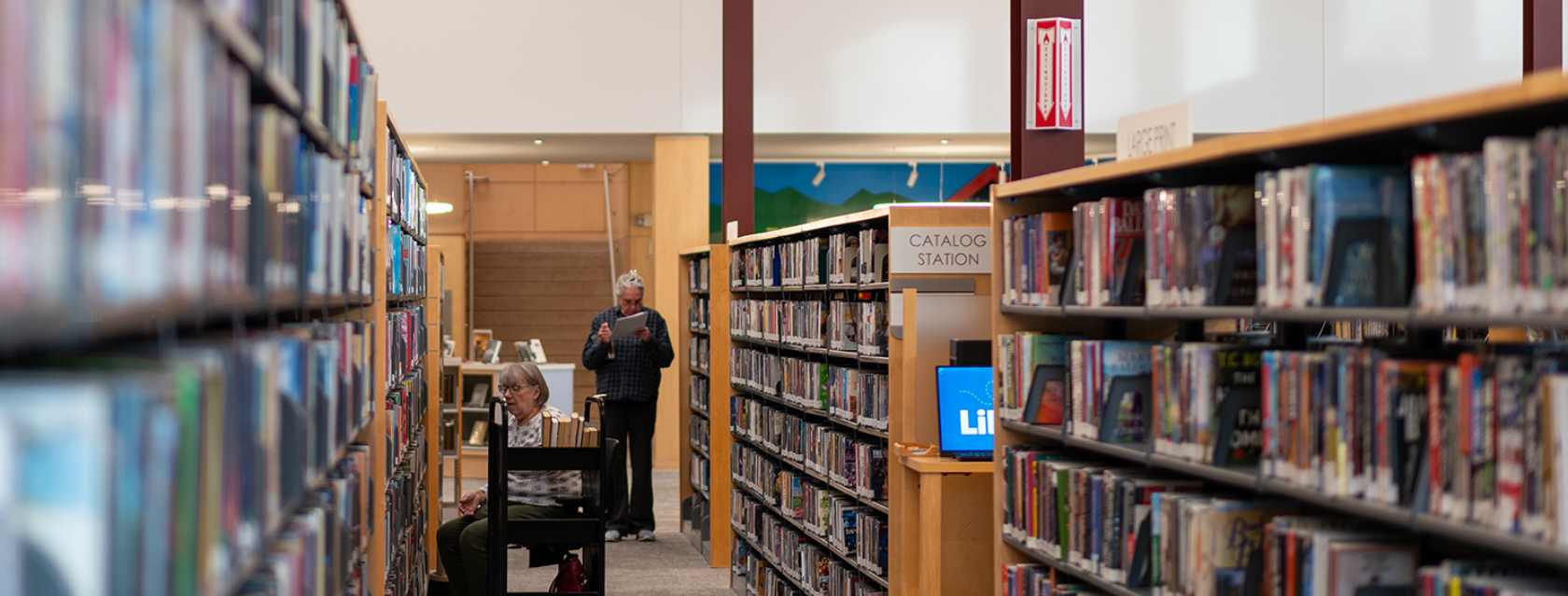 Volunteers shelving books