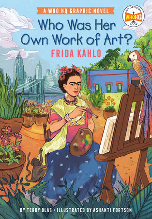 Artist Frida Kahlo painting