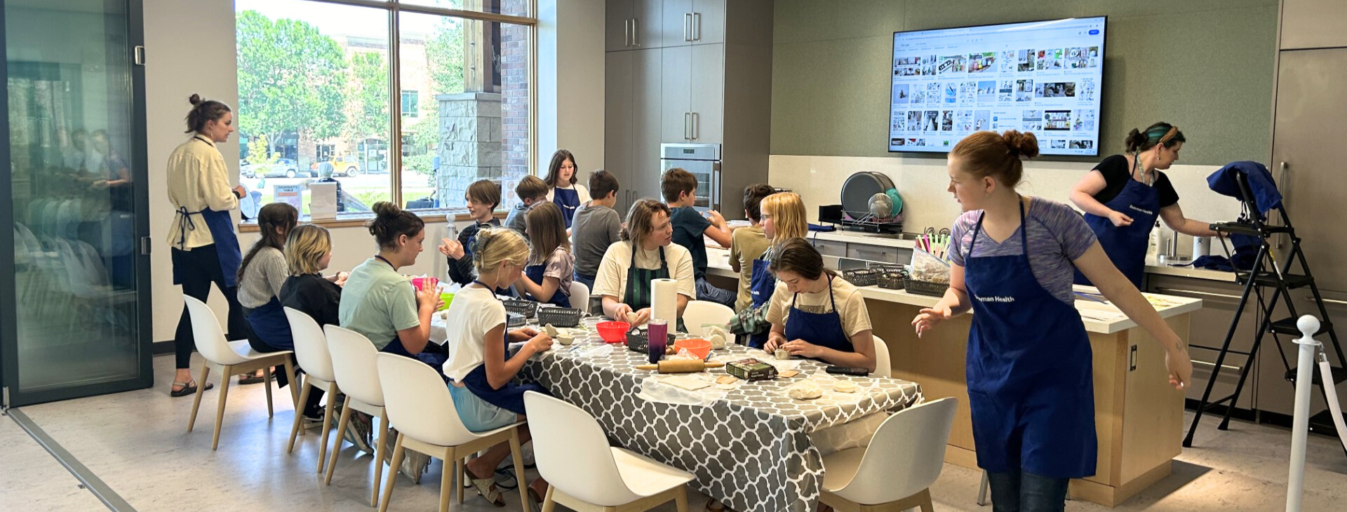 teen maker lab in the kitchen table